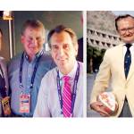 Port Angeles George Hill worked with NFL broadcasters such as Al Michaels and Cris Collinsworth, while Bruce Skinner, right, was instrumental in helping to turn the Fiesta Bowl into a major New Years Day bowl game.