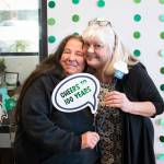 Bradshaw and Barnhart celebrate First Feds 100th anniversary at the Fairhaven branch. First Fed photo
