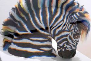 Sara Eldridge, of Quilcene High School, won Best in Show for her Clay and Yarn piece, "Ellis Dee.”