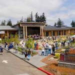 Tribal members, staff and advocates gather for the Jamestown Healing Clinics grand opening ceremony on Aug. 20, 2022. Tribal leaders say they plan to construct an adjacent $26 million, 16-bed psychiatric evaluation and treatment facility to help people in crisis, i.e. threatening to harm themselves or others. (John Gussman)
