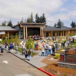 Tribal members, staff and advocates gather for the Jamestown Healing Clinics grand opening ceremony on Aug. 20, 2022. Tribal leaders say they plan to construct an adjacent $26 million, 16-bed psychiatric evaluation and treatment facility to help people in crisis, i.e. threatening to harm themselves or others. (John Gussman)