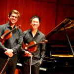 James Garlick of Port Angeles, left, and Richard ONeill, who grew up in Sequim, are cofounders of the Music on the Strait festival. (photo by Diane Urbani de la Paz)