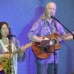 Bremerton-based Rozz and Jim Lowry perform Hawaiian-influenced music as Makani E on Saturday at the Juan de Fuca Festival in Port Angeles. (Keith Thorpe/Peninsula Daily News)