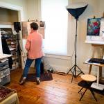 Artist Anne Milligan will be in her working studio and soon-to-be-open art gallery during the First Friday Art Walk. (Photo courtesy of A. Milligan Art Studio and Gallery)