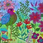 Mindy in Flowers by Jean Wyatt can be seen at Forage Gifts & Northwest Treasures during the First Friday Art Walk. (Artwork courtesy of Jean Wyatt)