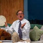 David Herbelin, cast as The Nerd in the upcoming Olympic Theatre Arts production, doesnt hold back with the physical comedy in a play that has kept the cast and crew laughing through eight weeks of rehearsals. (Emily Matthiessen/Olympic Peninsula News Group)