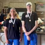 Submitted photo
Reed Martin of Chimacum, left, and Stuart Dow of Port Townsend combined to earn fifth place in boys doubles for East Jefferson at the Class 1A State Tennis tournament last weekend in Yakima. Dow is the first Port Townsend player, and the duo the first East Jefferson team to medal at state.
