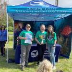Photo Courtesy of NOAA

CAPTION: Members of the Forks Whales accept their trophy at the recent MATE ROV competition in Forks.