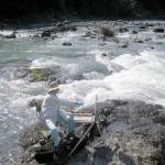 Northwind Art will host a plein air painting exhibition later this summer in tribute to the late Kathy Francis of Port Townsend, pictured here at the oxbow of the Hoh River. Artists are invited to enter work through July 14. (photo courtesy of Bob Francis)