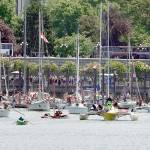 Steve Mullensky/for Peninsula Daily News

The cannon blast at noon on Thursday signaled the start of the 710 -ile leg of the 2023 Race2Alaska from Victoria’s Inner Harbour to Ketchikan, Alaska. Thirty-one boats, using sails, paddles or oars, left did a Le Mans type start from Government Street above the Harbour to their boats before the start of the race which got going in Port Townsend on Monday.