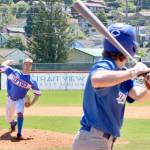 Lefties starter jack OBrien throws to the plate in the first inning Sunday against Springfield. The Lefties rallied with a nine-run seventh inning to win the game 10-7. (Dave Logan/for Peninsula Daily News)