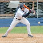 Wilder Seniors Josiah Golding makes a sacrifice bunt against Lakeside Recovery Senior on Saturday at Port Angeles Civic Field. (Keith Thorpe/Peninsula Daily News)