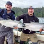 Anthony Nillson and Mike Surdyk caught these good-sized kings off Neah Bay near Mushroom Rock and Skagway in about 30 feet of water on the chinook opener last Saturday. (Mike Surdyk)