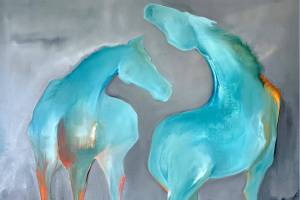 DonnaLaHue, Blue Tangle2_oil on linen