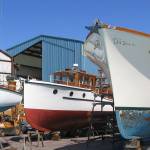 Haven's shipwrights work on all types of boats, from commercial fishing boats to yachts and wooden sail boats. Photo courtesy First Fed