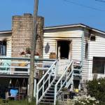 Damage from a July 9 fire can be seen at this residence on the 300 block of Thornton Drive. (Chris Turner/Clallam County Fire District 3)