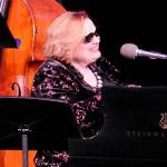 American jazz singer Diane Deedles Schuur, front, along with bassist Bruce Phares, perform in the Donna M. Morris Theater at the Field Arts & Events Hall in Port Angeles during Friday nights opening weekend show. (Keith Thorpe/Peninsula Daily News)
