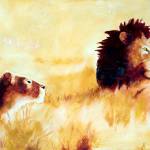 Gary Rainwaters Lions are among the art on display at Gallery 9.