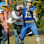 Henry Bourm (15) will be sharing quarterback duties with Conner Bauers for the Crescent Loggers. (Keith Thorpe/Peninsula Daily News)