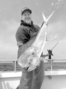 Camano Island angler Wade La Fontaine caught this state-record dolphinfish (also known as mahi mahi or dorado) while charter fishing off Westport on Aug. 25. The 21-pound fish measured 48 inches in length.