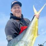 Camano Island angler Wade La Fontaine caught this state-record dolphinfish (also known as mahi mahi or dorado) while charter fishing off Westport on Aug. 25. The 21-pound fish measured 48 inches in length.