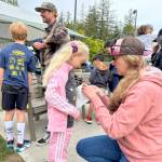 A young competitor at Sundays Little Hurt gets ready to compete at Peninsula College. (Courtney Nestler)