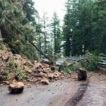 A landslide blocks Mount Walker Lookout Road on Thursday morning. (Jefferson County Sheriffs Office)