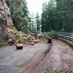 A landslide blocks Mount Walker Lookout Road on Thursday morning. (Jefferson County Sheriffs Office)