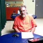 John Fitzgerald Barcellos, 59, of Sequim appears in Clallam County Superior Court on Sept. 29 where he was charged with 10 felonies. (Photo screen capture)