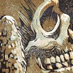 Nathan Shields' Inky Caps block prints are on view at Habor Art Gallery.