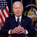 President Joe Biden speaks from the Oval Office of the White House on Thursday in Washington about the war in Israel and Ukraine. (Jonathan Ernst/Pool via The Associated Press)