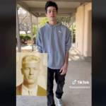 Sequim High School student Ayden Humphries presents a video asking producers of The Boys in the Boat to premier their film at SHS for a fundraiser to help local homeless youths. (Image from Sequim Interact TikTok video)