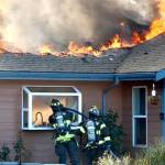 No one was injured in a Sunday afternoon house fire on Angels Lair Lane in Joyce. The house is considered a total loss. (Clallam County Fire District 4)