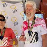 Beverly Hoffman and Steve Bennett from the Olympic Peninsula each won multiple medals at the Worl.d Senior Games last week in St. George, Utah, in the 75-70 age group for pickleball. (Courtesy photo)