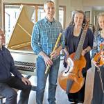 Performing Saturday at the Quimper Grange are, from left, Randall Wilkens, Miguel Rodé, Amy Warren and Bonnie Wilkens. Not pictured is Lee Inman.