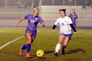 Michael Dashiell/Olympic Peninsula News Group
Sequim senior captain Jenny Gomez has increased her goal scoring this season, part of the reason the Wolves are headed to the Class 2A state tournament.