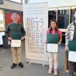 Pictured, from left to right, are Sarah Ward, Henry Walsh, Yau Fu and Zachary Pullara