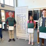 Pictured, left to right, are Sarah Ward, Henry Walsh, Yau Fu and Zachary Pullara.