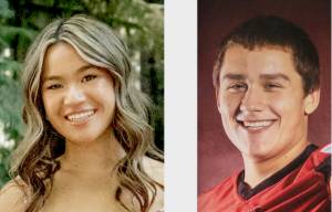 Yau Fu, Port Angeles swimming, left, and Tyler Swan, Neah Bay football.