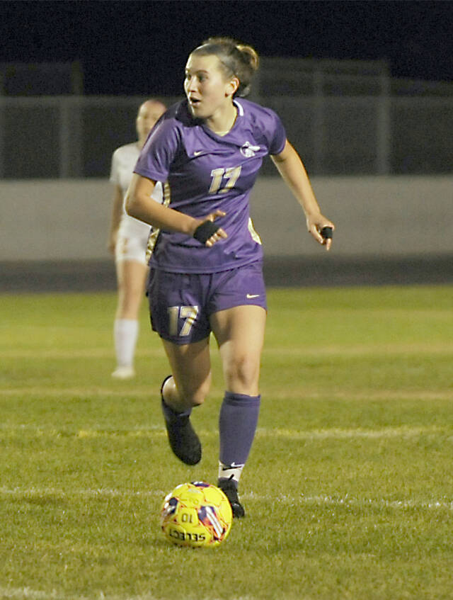 Sequims Kaia Lestage was named to the Olympic Leagues first team for girls soccer. (Michael Dashiell/Olympic Peninsula News Group)