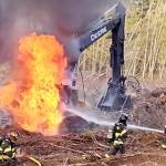 A fire broke out in an excavator on Key Road earlier this week.