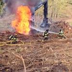 A fire broke out in an excavator on Key Road earlier this week.