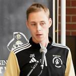 Jake Hughes was named the NWAC mens soccer coach of the year. Hughes 2023 squad won the NWAC championship. (Peninsula College)