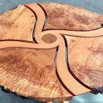 Robin McKanns Douglas fir and big leaf maple table is on view at Gallery 9.