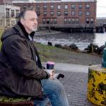 Steve Mullensky/for Peninsula Daily News

James Kingland enjoying his favorite place in Port Townsend along the waterfront on Friday morning. Kingland goes there often to reflect on his life and for the inner peace he extr