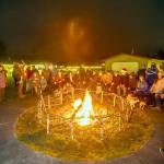 Steve Mullensky/for Peninsula Daily News

Several hundred people took advantage of a warming bonfire on the night of the Winter Solstice at the Jefferson County Fairgrounds on Thursday night. Stews by Chef Arran Stark, music, tractor rides, a market and fire dancing were offered alng with the crowing of a solstice queen/king.