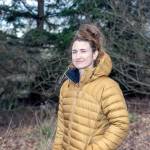 Christina Ballew outside Kai Tai Lagoon in Port Townsend on Friday. (Steve Mullensky/for Peninsula Daily News)