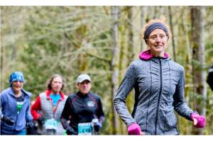 Runners take on the Elwha Bridge 5K/10K in February 2023. The event returns this Saturday. (Run the Peninsula)