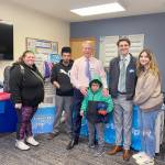 Pictured, left to right, are Ronda Meech, Paco Swain, Bill Koenig, Meechs son Trevell, Brendan Koenig and Emily Haddock. (Vivian Elvis Hansen/Peninsula Daily News)