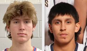 From left, Cash Holmes, East Jefferson basketball, and Aidan Salazar, Forks basketball.